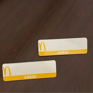 McDonald’s Name Tags X 2